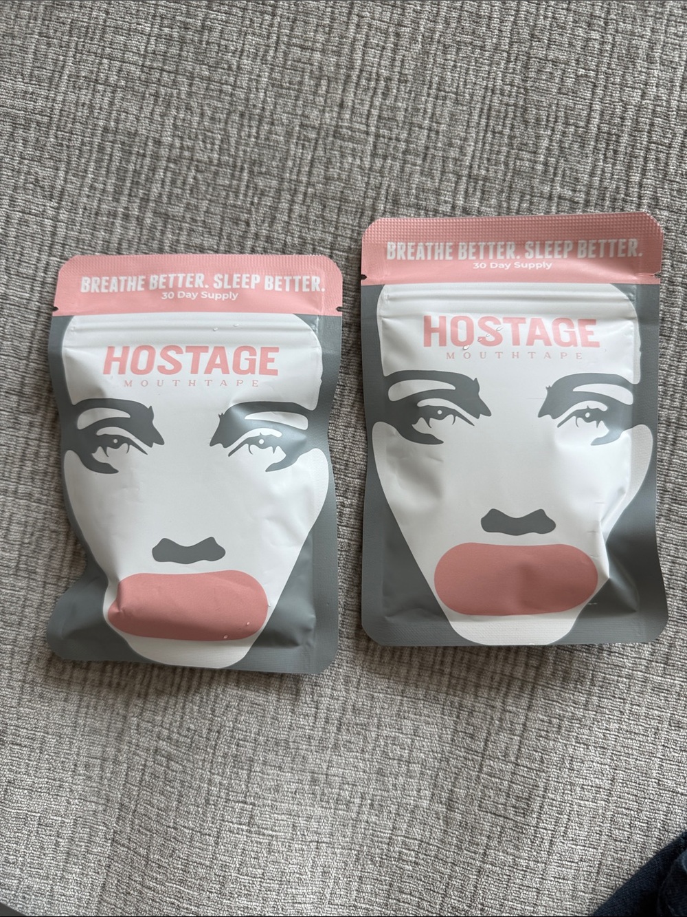 Hostage Mouthtape Breath Better Sleep Better, 2 packets, 60 day supply